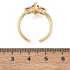 Brass Micro Pave Cubic Zirconia Cuff Open Rings for Women RJEW-L343-14G-7