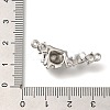 Brass Pave Clear Cubic Zirconia Connector Charms KK-K388-69P-3