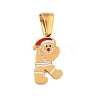 Christmas Theme 304 Stainless Steel Pendants STAS-R007-01R-G-1