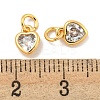 Brass Micro Pave Clear Cubic Zirconia Pendants KK-P275-33A-G-3