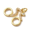 Brass Micro Pave Cubic Zirconia Pendants LS-KK-H092-09A-G-2