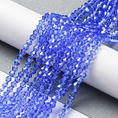 Transparent Electroplate Glass Beads Strands LS-GLAA-F029-2mm-C07-1