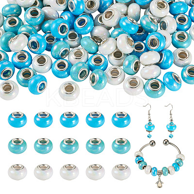 150Pcs Opaque Resin European Beads RESI-TA0004-72C-1