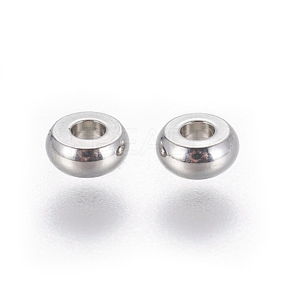 Tarnish Resistant Rondelle 304 Stainless Steel Beads STAS-S028-38-1