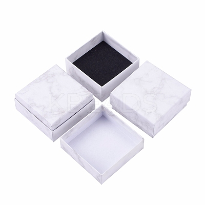 Square Kraft Cardboard Jewelry Boxes AJEW-CJ0001-19-1
