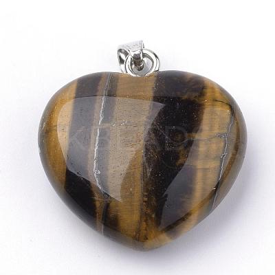 Natural Tiger Eye Pendants G-S219-18B-1