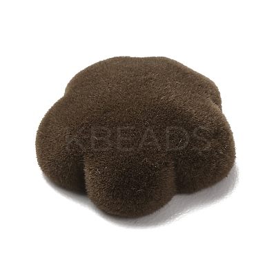 Flocking Opaque Resin Cabochons RESI-K033-07C-1