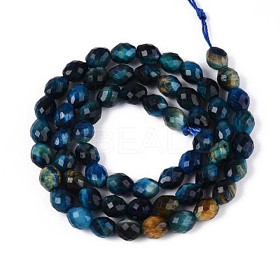Natural Dyed Tiger Eye Beads Strands G-T142-87A-1