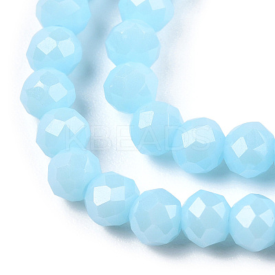 Electroplate Glass Beads Strands X-EGLA-A034-P6mm-A04-1