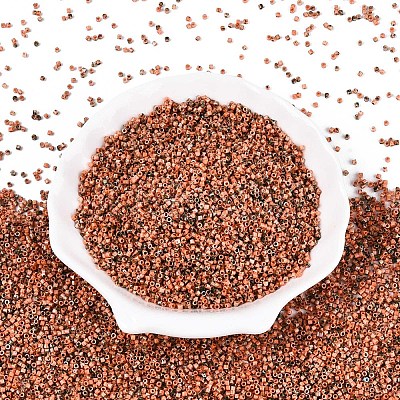 Spray Painted Picasso Cylinder Glass Seed Beads GLAA-T028-12A-03-1