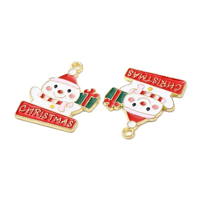 Christmas Alloy Enamel Pendants ENAM-D050-13A-02G-1