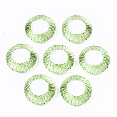 Transparent Acrylic Finger Rings RJEW-T010-05D-1
