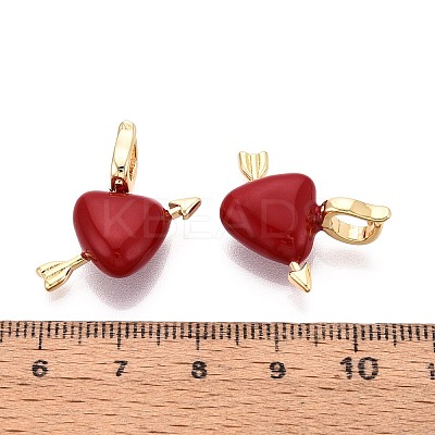 Brass Enamel Pendants KK-T072-20G-1
