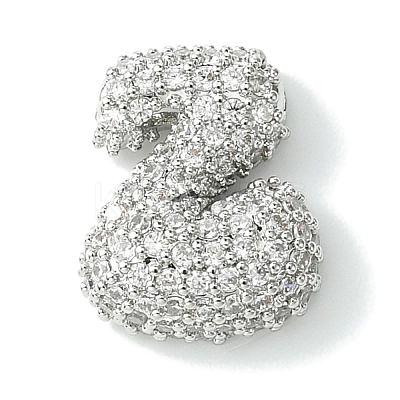 Rack Plating Brass Clear Cubic Zirconia Pendants KK-S378-01P-Z-1