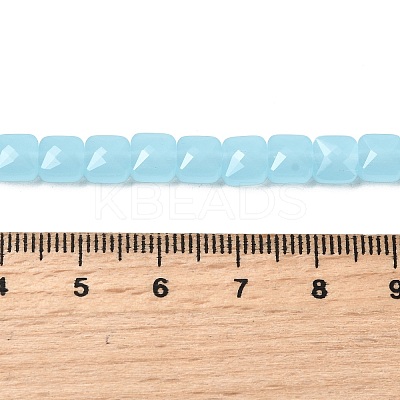 Imitation Jade Glass Beads Strands GLAA-L050-B02-1