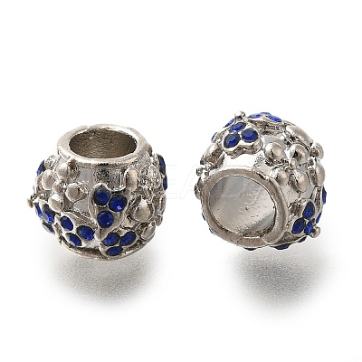 Rack Plating Alloy European Beads FIND-H005-22P-01-1