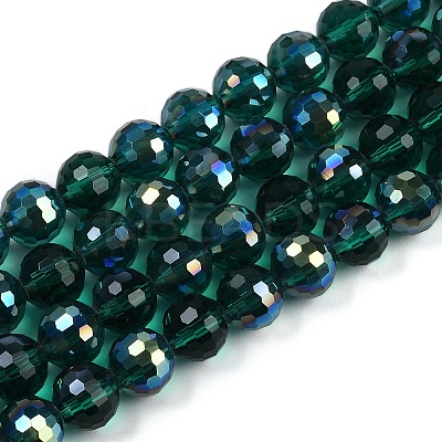 Transparent Electroplate Glass Beads Strands EGLA-N002-31-H13-1