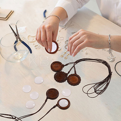DIY Wood Pendant Decorations Making Kits HJEW-CA00076-1