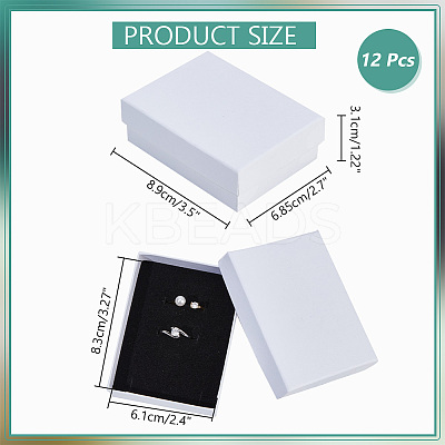 12Pcs Cardboard Jewelry Packaging Boxes CON-NB0002-26C-1