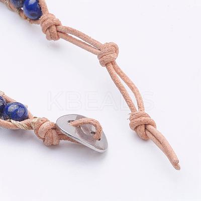 Cowhide Leather Cord Bracelets BJEW-JB03279-1
