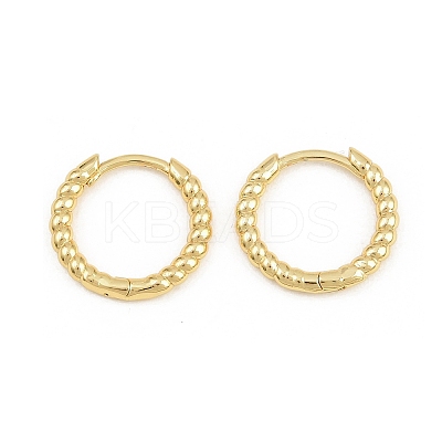 Brass Huggie Hoop Earrings KK-CBA8324-18B-G-1