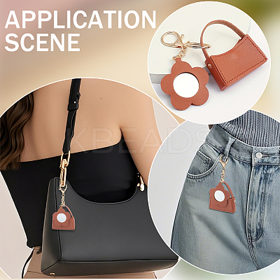 1Pc Portable Imitation Leather Bag Keychain AJEW-CL0001-64A-1