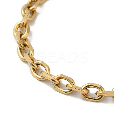 Ion Plating(IP) 304 Stainless Steel Cable Chain Necklaces NJEW-Z024-02G-1