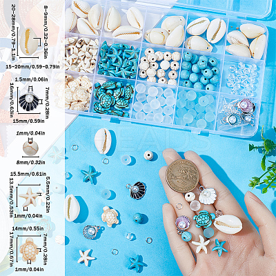DIY Ocean Theme Bracelet Making Kit DIY-SC0023-36-1
