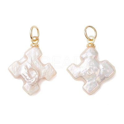 Natural Baroque Keshi Pearl Pendants PALLOY-JF04919-02-1