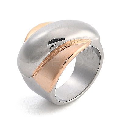 304 Stainless Steel Wide Finger Ring for Unisex RJEW-Z076-03P-04-1