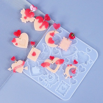 Heart DIY Silicone Ornaments Pendant Molds SIMO-R012-02-1