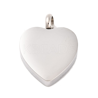 Non-Tarnish 304 Stainless Steel Urn Ashes Pendants BOTT-PW0001-100A-1