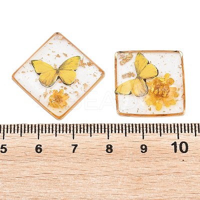 Transparent Epoxy Resin & Printed Pendants KK-F074-01-1