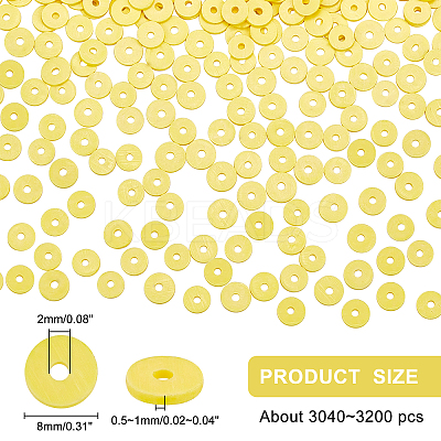 Flat Round Handmade Polymer Clay Beads CLAY-AR0001-18A-1