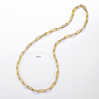 201 Stainless Steel Paperclip Chain Necklaces for Women LS-KC1989-1