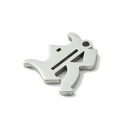 Non-Tarnish 201 Stainless Steel Pendants STAS-B055-01P-R-1