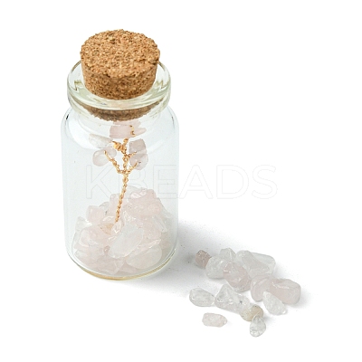 Transparent Glass Wishing Bottle Decoration AJEW-JD00011-01-1