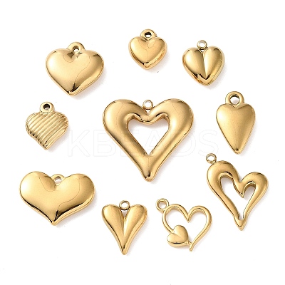 10Pcs 304 Stainless Steel Pendants STAS-P426-01G-1