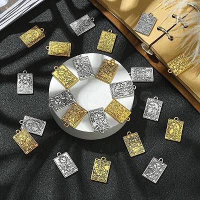 18Pcs 6 Styles Zinc Tibetan Style Alloy Pendants FIND-YW0004-70A-1