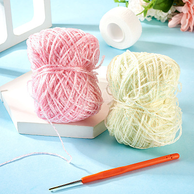 2 Bundles Polyester Yarn DIY-MB0003-07A-1