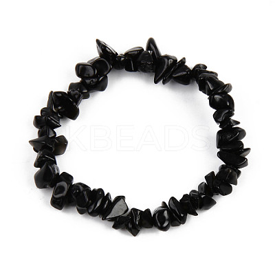Unisex Chip Glass Beaded Stretch Bracelets BJEW-S143-59-1