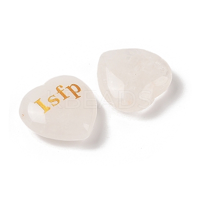 Natural Quartz Crystal Heart Engraving MBTI Figurines Statues for Home Office Desk Decorations X1-G-K353-05D-1