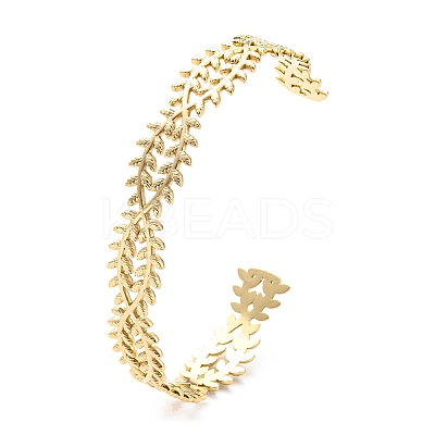 304 Stainless Steel Leafy Branch for Women BJEW-B064-04G-1