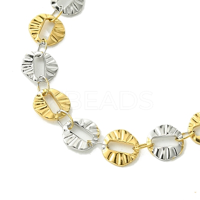 Ion Plating(IP) 304 Stainless Steel Round Link Bracelets for Women BJEW-A007-01GP-1