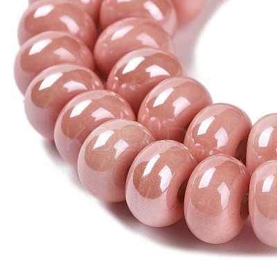 Glazed Porcelain Rondelle Beads PORC-Q001-01I-1
