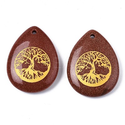 Synthetic Goldstone Pendants G-T122-71J-1