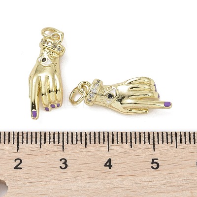 Brass Micro Pave Cubic Zirconia Pendants KK-L209-077G-02-1