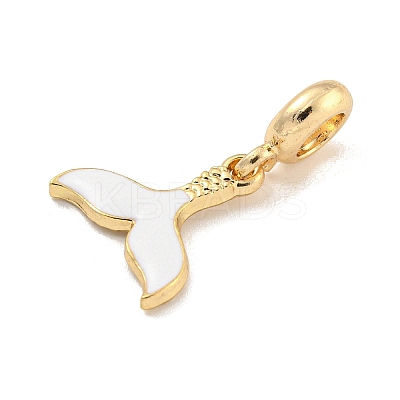 Rack Plating Alloy Enamel Fishtail European Dangle Charms FIND-B034-49G-02-1