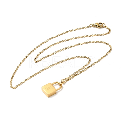 304 Stainless Steel Rolo Chain Pendant Necklaces NJEW-S444-01G-09-1