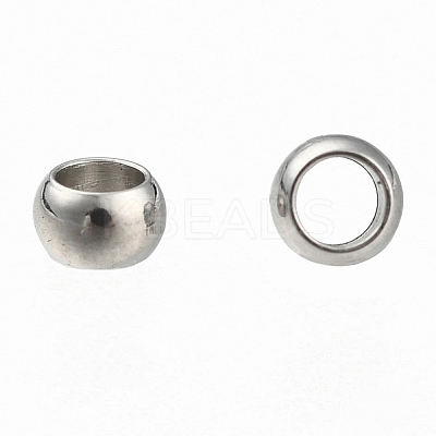 Non-Tarnish 304 Stainless Steel Crimp Beads LS-X-STAS-R065-31-1